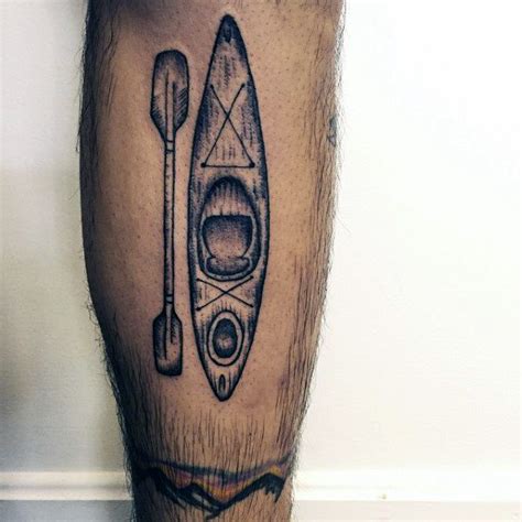 kayak tattoo|canoe tattoos for men.